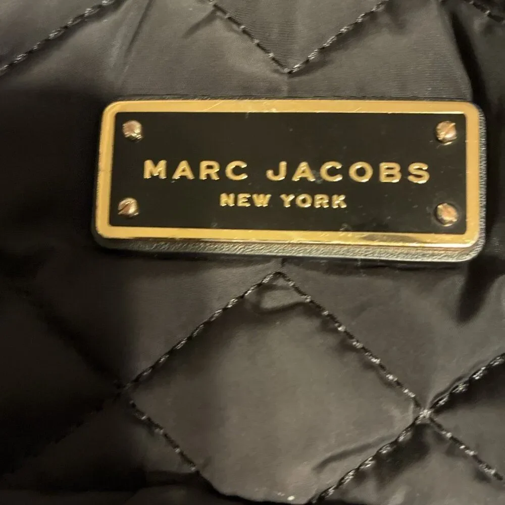 marc jacobs Authentic Solid Black  nylon quilted backpack